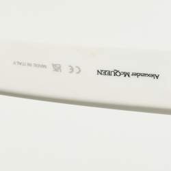 Pre Owned Alexander McQueen White/Blue AM0405S Frame Square Sunglasses