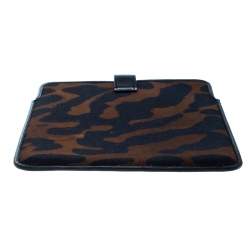 Alexander McQueen Ocelot Print Canvas IPad Case 