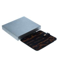 Alexander McQueen Ocelot Print Canvas IPad Case 