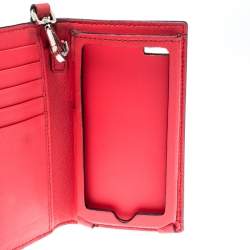 Pre Owned Alexander McQueen Pink Leather Heroine iPhone and Card Holder Case 