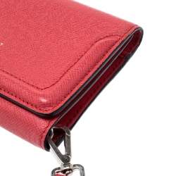 Pre Owned Alexander McQueen Pink Leather Heroine iPhone and Card Holder Case 