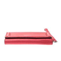 Pre Owned Alexander McQueen Pink Leather Heroine iPhone and Card Holder Case 