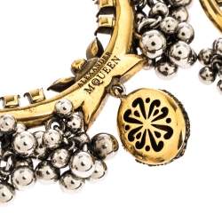 مملوكة مسبقًا Alexander McQueen Creole Crystal Embellished Metallic Sphere Hoop Earrings