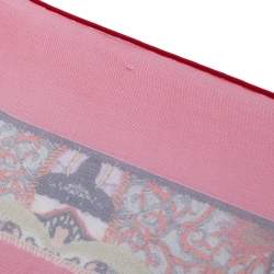 Pre Owned وشاح أليكساندر ماكوين شيفون حرير طباعة جمجمة أحمر