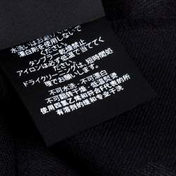 Pre Owned Alexander McQueen Black Skull Motif Fringed Wool Scarf 