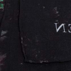 Alexander McQueen Black Animal Patterned Silk Chiffon Scarf