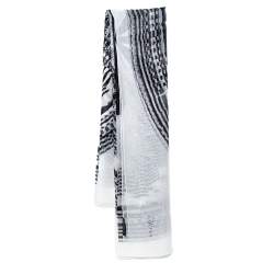 Alexander McQueen Monochrome Printed Silk Square Scarf 