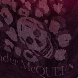 Alexander McQueen Multicolor Gradient Skull Patterned Fiber & Modal Scarf