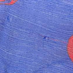 Pre Owned وشاح أليكساندر ماكوين حرير مطبوع جمجمة أزرق