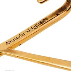 Pre Owned Alexander McQueen Crystal Gold Tone Ear Cuff Earring