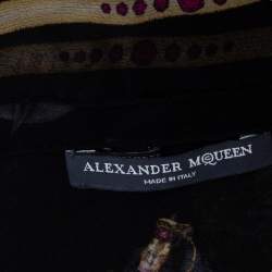 Alexander McQueen Black Skull Sword Print Silk Scarf