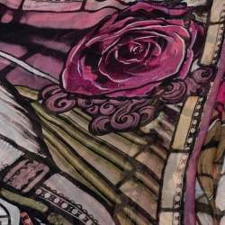 Alexander McQueen Multicolor Floral Print Silk Scarf