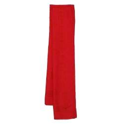 Alexander McQueen Red Skull Printed Cotton & Wool Scarf