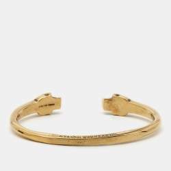 Alexander McQueen Gold Tone Skull Cuff Bracelet