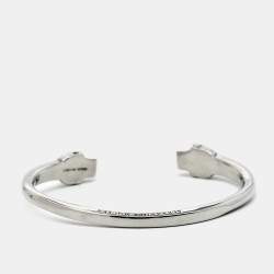 Alexander McQueen Silver Tone Skull Cuff Bracelet