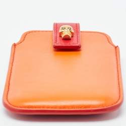 Alexander McQueen Red/Orange Skull Embellished iPhone 5/5s Cover