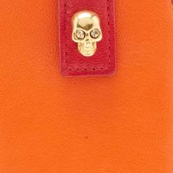 Alexander McQueen Red/Orange Skull Embellished iPhone 5/5s Cover