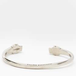 Alexander McQueen Silver Tone Skull Cuff Bracelet