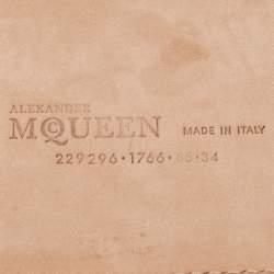 Pre Owned Alexander McQueen Black Patent Leather Wide Waist Belt 85CM