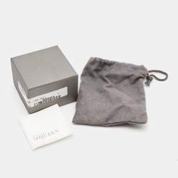 Pre Owned Alexander McQueen Skull Crytsals Gold Tone Pendant Necklace