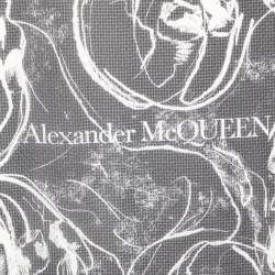 Alexander McQueen Black Skull Printed Silk Square Scarf