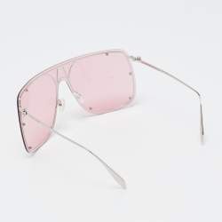 Alexander McQueen Pink/Silver AM0313S Skull Oversized Sunglasses