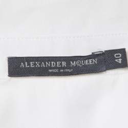 Pre Owned Alexander McQueen White Poplin Sleeveless Shirt S