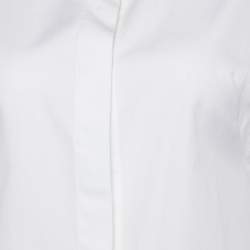 Pre Owned Alexander McQueen White Poplin Sleeveless Shirt S