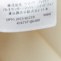 Pre Owned Alexander McQueen Beige Wool Pleated Mini Dress S