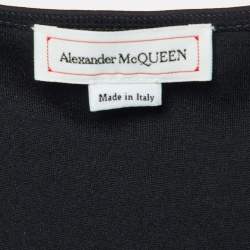 Pre Owned Alexander McQueen Black Jersey Full Sleeves Bodysuit L