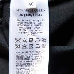 Pre Owned Alexander McQueen Black Jersey Full Sleeves Bodysuit L