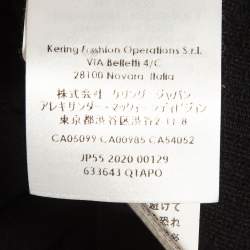 Pre Owned Alexander McQueen Black Metallic Sphere High-Neck Rib Knit Sweater S