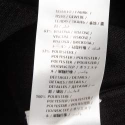 Pre Owned Alexander McQueen Black Metallic Sphere High-Neck Rib Knit Sweater S