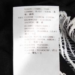 Pre Owned Alexander McQueen Black Swan Embroidered Cotton Tank Top S