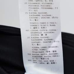 Pre Owned Alexander McQueen Black Printed Velvet and Wool Mini Dress M