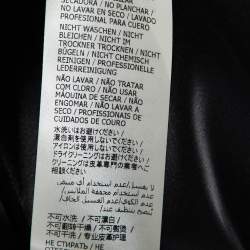 Pre Owned Alexander McQueen Black Leather Peplum Biker Jacket  M