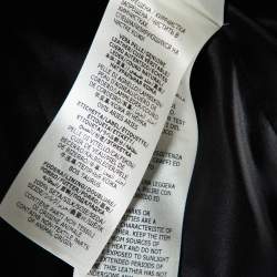 Pre Owned Alexander McQueen Black Leather Peplum Biker Jacket  M