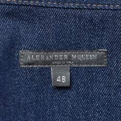 Alexander McQueen Blue Denim Buttoned Front Dress L