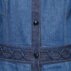 Alexander McQueen Blue Denim Buttoned Front Dress L