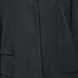 Alexander McQueen Black Wool Single Breasted Coat M