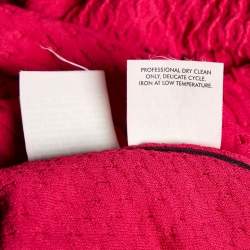 Pre Owned Alexander McQueen Pink Textured Knit Sheath Dress S