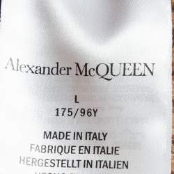 Pre Owned Alexander McQueen Brown Wool Blend Rib Knit Midi Dress L