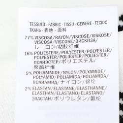 Pre Owned Alexander McQueen Black/White Knit Flared Mini Skirt M