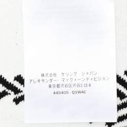 Pre Owned Alexander McQueen Black/White Knit Flared Mini Skirt M