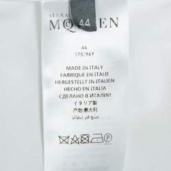 Pre Owned Alexander McQueen White Poplin Ruffled High-Low Mini Dress M