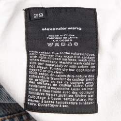 Pre Owned Alexander Wang Light Blue Denim Wide Leg  Jeans M Waist 29"