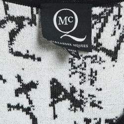 Pre Owned Alexander McQueen Black Chalkboard Jacquard Knit Midi Tank Dress M