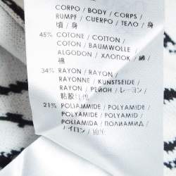 Pre Owned Alexander McQueen Black Chalkboard Jacquard Knit Midi Tank Dress M