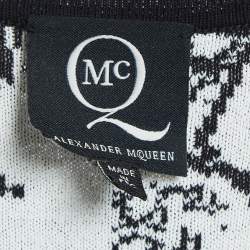 Pre Owned Alexander McQueen Black Chalkboard Jacquard Knit Midi Tank Dress M