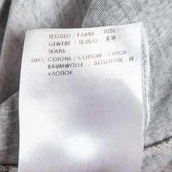 Pre Owned Alexander McQueen White/Black Printed Jersey Crewneck T-Shirt M